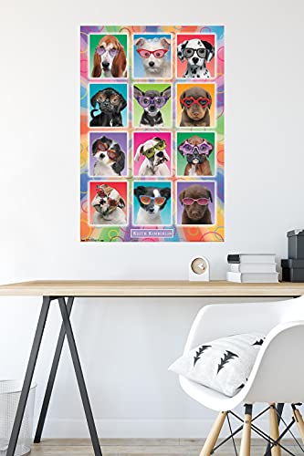 Trends International Keith Kimberlin - Puppies - Sunglasses Wall Poster, 22.375" x 34", Unframed Version