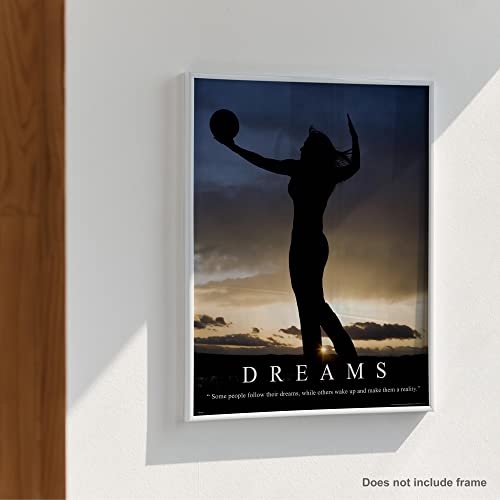 Beach Volleyball Motivational Poster Art Print Shorts Shoes Clothing 11x14