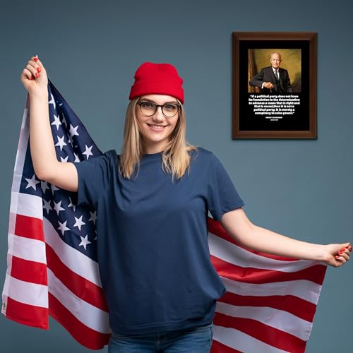 Dwight D. Eisenhower Quote - Patriotic Wall Art Poster, This Motivational Wall Decor Is An Ideal Inspirational Art For Home Decor, Bedroom Decor, Man Cave Room Decor, or 4th Of July, Unframed - 8x10