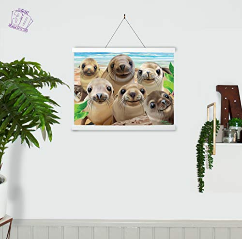 3D LiveLife Lenticular Wall Art Prints - Sea Lion Snap from Deluxebase. Unframed 3D Ocean Poster. Perfect wall decor. Original artwork licensed from renowned artist, Michael Searle