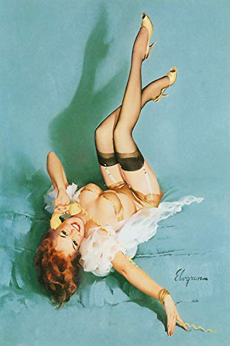 The Right Number Artist Gil Elvgren Vintage Classic Pin Up Girl Poster Print - 11x17