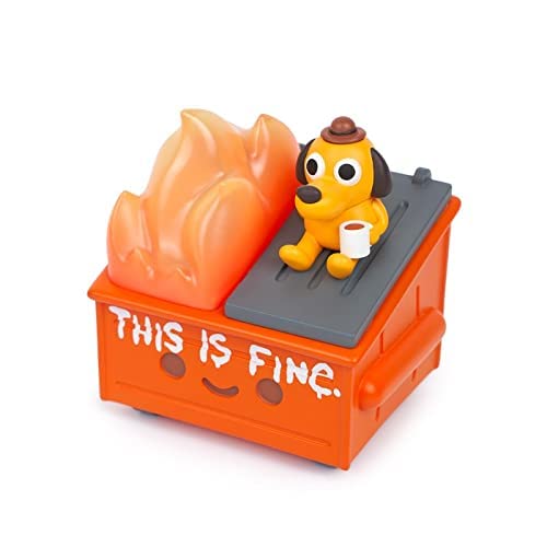 100% Soft This is Fine Dumpster Fire Vinyl Figure