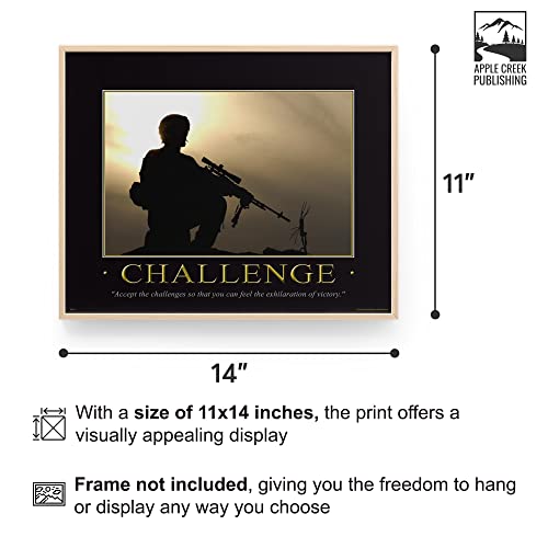 Apple Creek Military Motivational Poster Art Print 11x14 US Army Marines Airborne Infantry Soldier Sniper Tanks