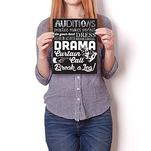 Inspired Posters - All About Drama - Theater Decorative Wall Art Poster - Modern Home Decor - Motivational Posters - UV Print 8x10 Poster