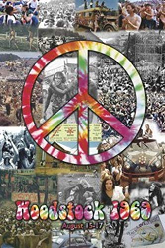 Woodstock Peace Collage Music Poster Print - 24x36 College Poster Print, 24x36