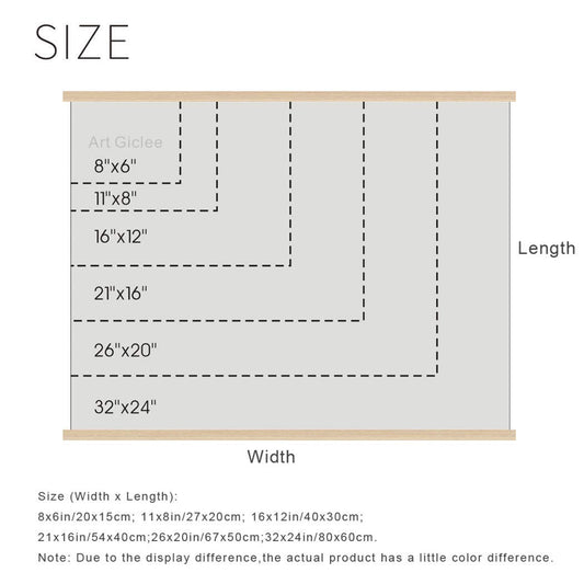 VanSP 8-32inch View of Arles with Irises in The Foreground Wall Art Van Gogh Oil Painting Poster Frame Hanger-Giclee Canvas Prints with Wooden Scroll 26x20in(67x50cm)