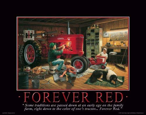Farmall Case IH Tractor Motivational Poster Art Print 11x14 Charles Freitag Wall Decor Pictures