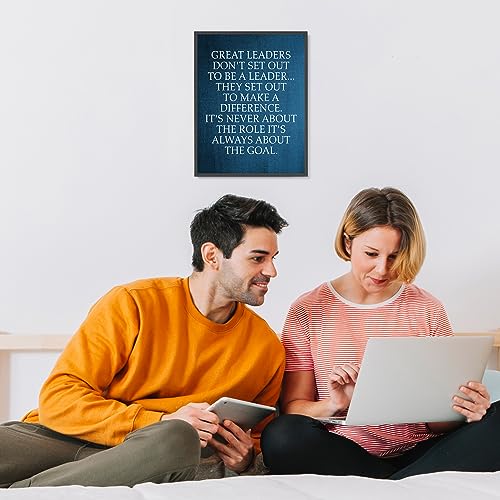 "Great Leaders Set Out to Make a Difference" -Motivational Quotes Wall Art-8 x 10" Modern Inspirational Poster Print-Ready to Frame. Positive Home-Office-Dorm-School Decor. Perfect for Teachers!