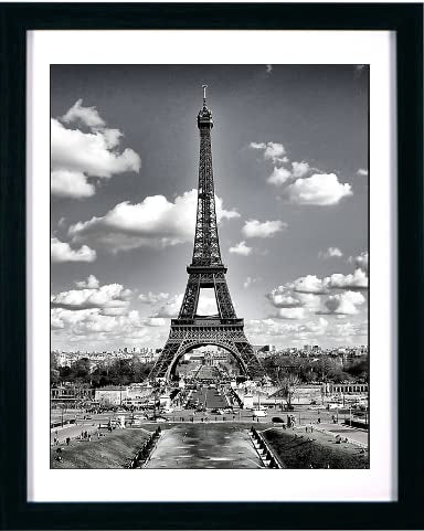 ShopHaven Eiffel Tower Print, Black and White Art, Eiffel Tower Wall Art, Paris Photo, France Print, Paris Art- 11x14 Poster Print
