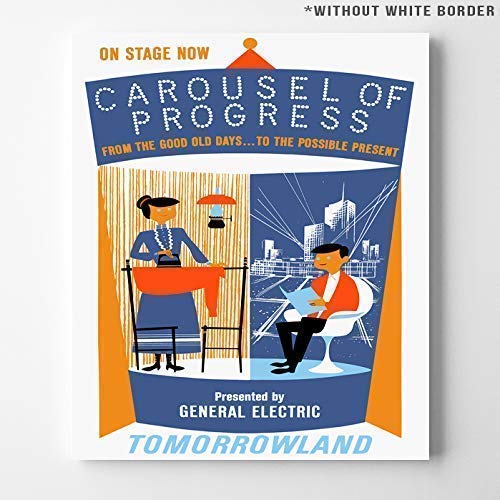 Disneyland Carousel Of Progress Tomorrowland Wall Art Poster Home Decor Print Vintage Artwork Reproduction - Unframed