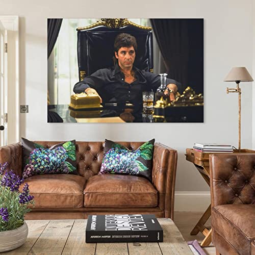 Scarface Classic Movie Vintage Poster Decorative Aesthetic Painting Canvas Wall Posters and Art Picture Print Modern Family Bedroom Decor Posters 08x12inch(20x30cm)
