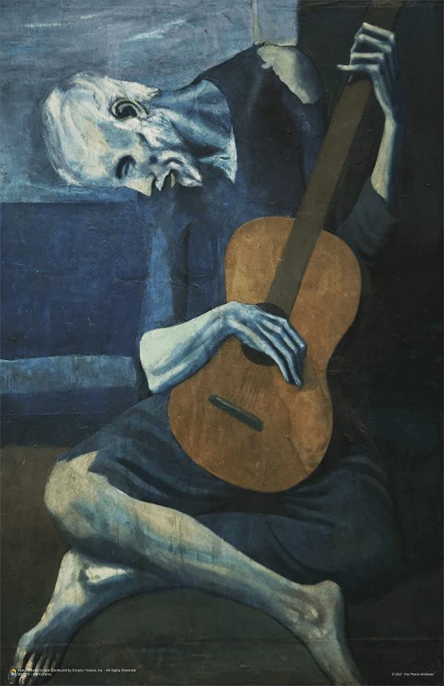 Old Guitarist - by Pablo Picasso - Poster - 11" x 17"