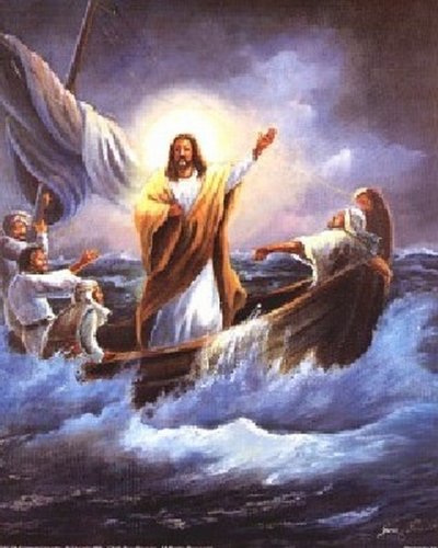 Impact Posters Gallery Jesus Christ Calming The Sea Femrite Religious and Spiritual Art Print Wall Decor Poster (16x20)