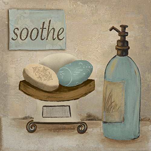 Soothe Spa Bathroom Art Print Poster 12x12