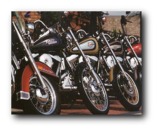 Harley Davidson Wall Decor Motorcycles Picture In Row Art Print Poster (16x20)