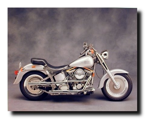 Harley Davidson Wall Decor Silver Vintage Motorcycle Art Print Poster (16x20)