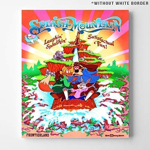 Disneyland World Splash Mountain Frontierland Wall Art Poster Home Decor Print Vintage Artwork Reproduction - Unframed