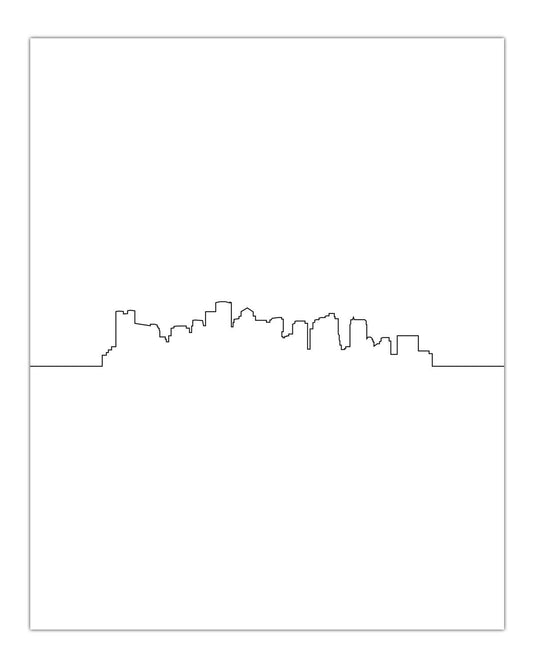 Boston Skyline Wall Décor Prints - Set of 2 (8x10) Art Photos - Typography Minimalist Poster