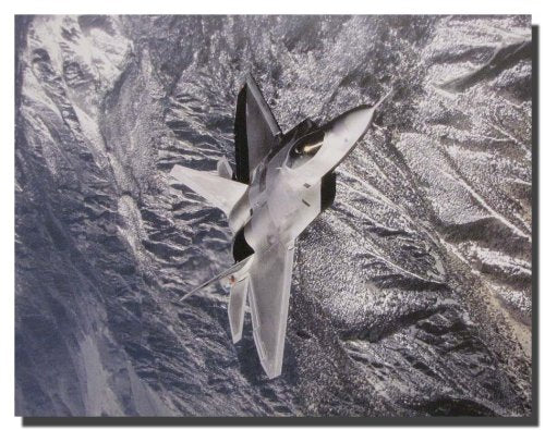 Aviation Wall Decor Military Poster F/A 22 Raptor Jet Art Print Picture (16x20)
