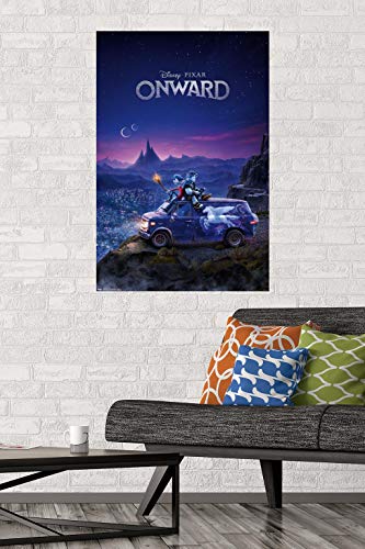 Trends International Disney Pixar Onward - Teaser Wall Poster, 22.375" x 34", Poster & Mount Bundle