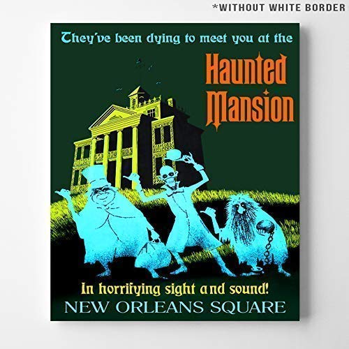 Disneyland Haunted Mansion Wall Art Poster Home Decor Print Vintage Artwork Reproduction - Unframed