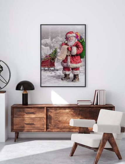 Santa Wall Art Print, Vintage Christmas Art, Vintage Santa Claus, Christmas Print, Holiday Wall Decor - 11x14 Poster Print - Unframed