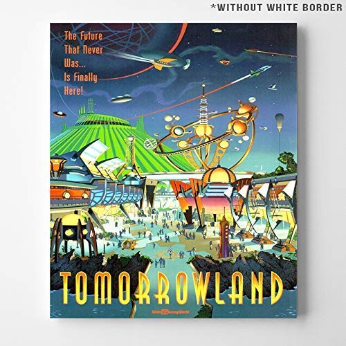 Disneyland World Starport Tomorrowland Wall Art Poster Home Decor Print Vintage Artwork Reproduction - Unframed