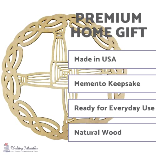 12” Celtic St Brigid’s Cross Celtic Knot Wall Art | 12” Diameter - 1/8” Thick | Wooden Wall Art, Crystal Grid, Zen Wall Art, Wooden Art, Wooden Wall Art Decor | Sacred Geometry Art, Geometry Art