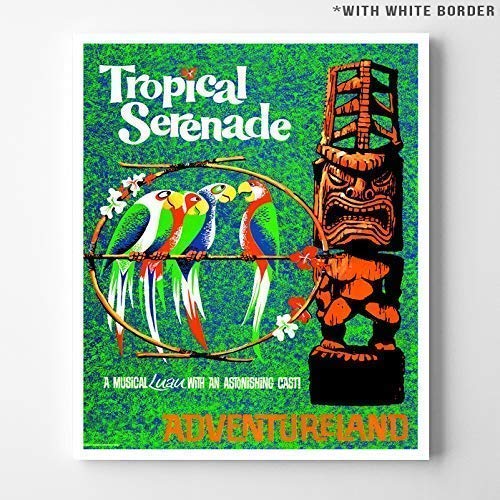 Disneyland Tropical Serenade Adventureland Wall Art Poster Home Decor Print Vintage Artwork Reproduction - Unframed