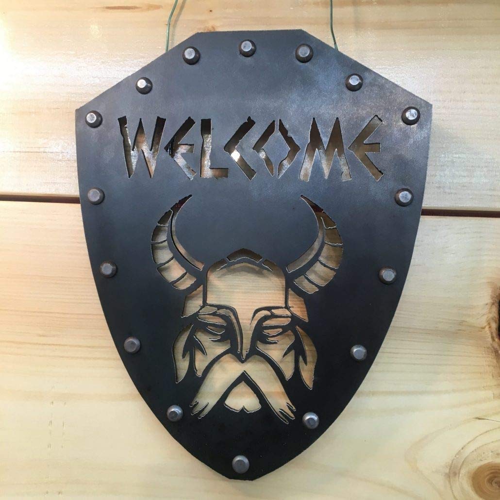 Viking Shield Welcome Sign, Medieval wall decor, Viking Shield, Medieval Armor, Door Sign, Medieval Art