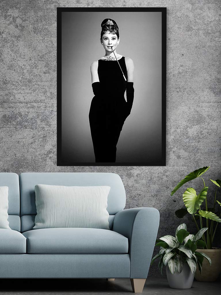 Christmas Sweater for women Audrey Hepburn Photo Portrait Cute Audrey Poster Hepburn Black and White Print Art Breakfast at Tiffany's Movie Star 8" x 12"
