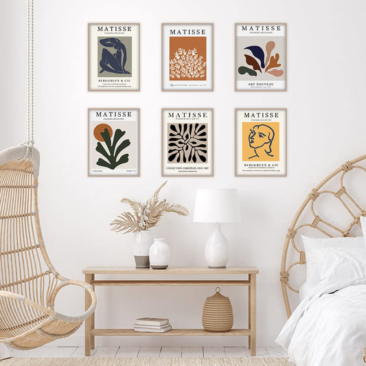 Canssape Henri Matisse Wall Art Prints|Set of 6 Matisse Posters for Room Aesthetic Wall Decor Boho Abstract Wall Art Posters (8"x10"Unframed)