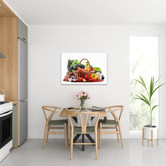 XOPNGRYN Kitchen Theme Vegetables and Fruits Posters and Prints Canvas Paintings Wall Art Picture for Living Room Decor (Unframed-No Framed,8x12inch)