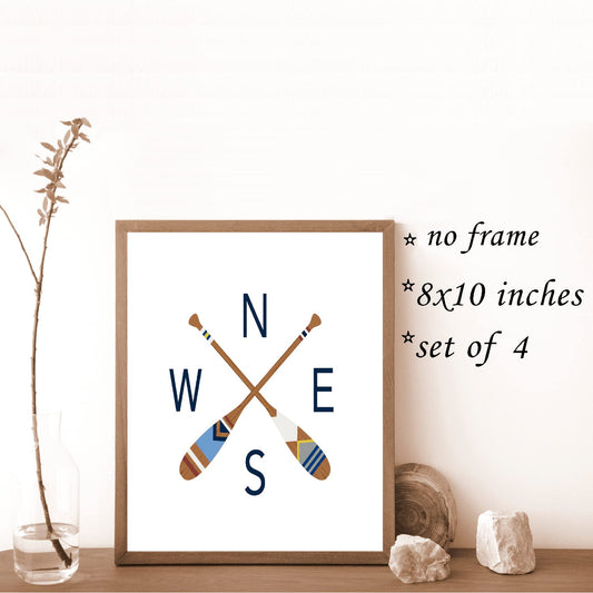 VNWEK Lake House Decor,Lake Themed Decor,Lake Wall Art,Lake House Decor For The Home,Welcome To The Lake House Wall Art Poster Prints Unframed 8”x10”Set Of 4