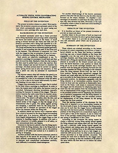 Patent Prints - Glock Pistol - Police Wall Art - Patent Art Poster (8.5 x 11) - 243