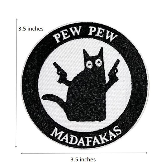Halloween Tactical Patch, Pew Pew Madafakas Embroidered Hook and Loop Patch