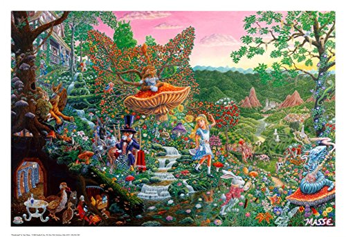 Alice in Wonderland by Tom Masse 32-by-22-Inch Art Print Poster