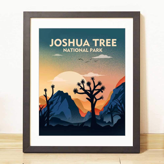 Joshua Tree National Park Print, National Park Minimalist Modern Poster, Joshua Tree Poster, National Park Art, UNFRAMED 8x10inch