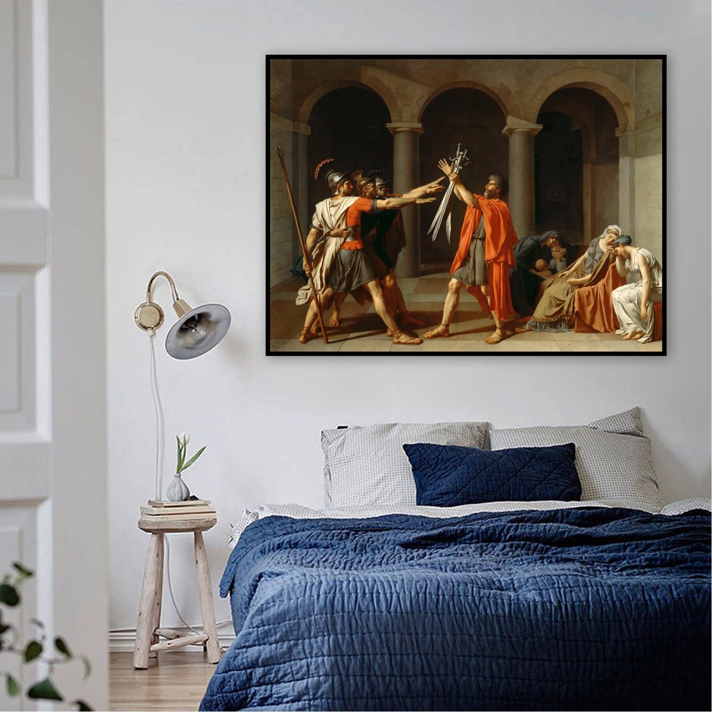ZZPT Jacques Louis David Poster Prints - Oath of the Horatii Painting - Cool Canvas Wall Art - Renaissance Poster Modern Wall Decor for Living Room Bedingroom Unframed (12x16in/30x40cm)