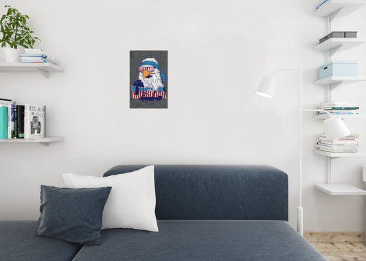 USA Epic Patriot Bald Eagle Funny Cool Wall Patriotic Posters American Flag Poster of Flags for Wall American Eagle Wall Art Cool Wall Decor Art Print Poster 12x18