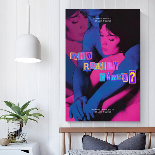 BICHI Tv Girl Who Really Cares Poster Posters For Room Aesthetic Canvas Art Poster And Wall Art Picture Print Modern Family Bedroom Decor Posters 12x18inch(30x45cm)