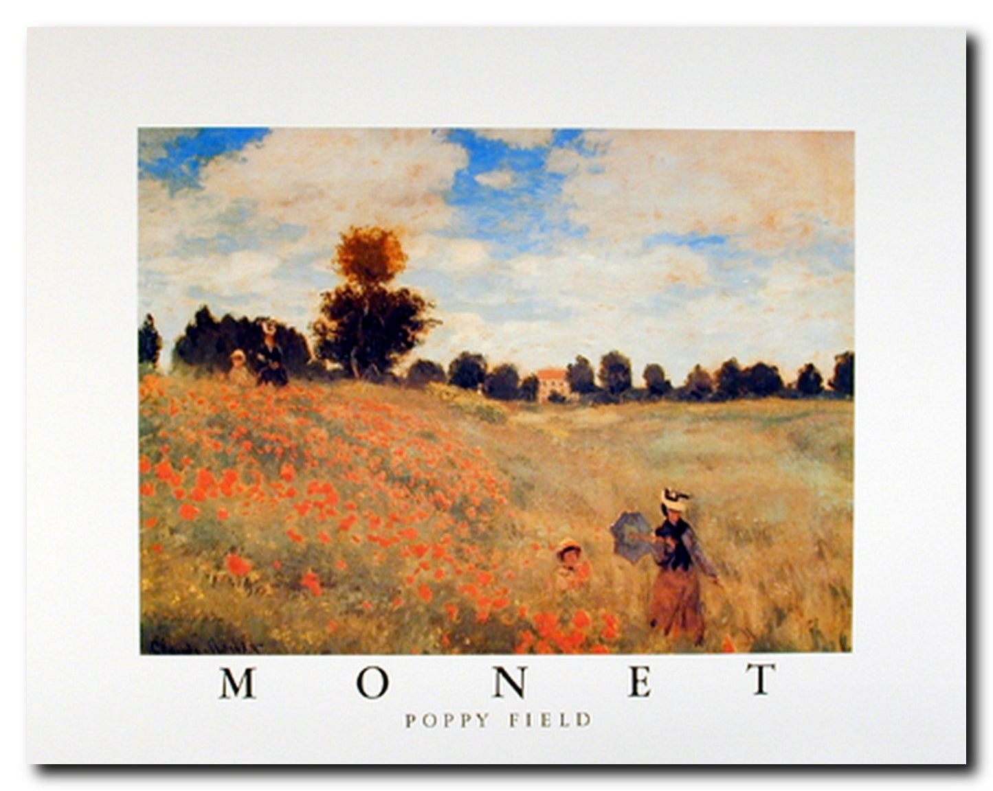 Impressionist Poppy Field Fine Wall Décor Art Print Poster (16x20)