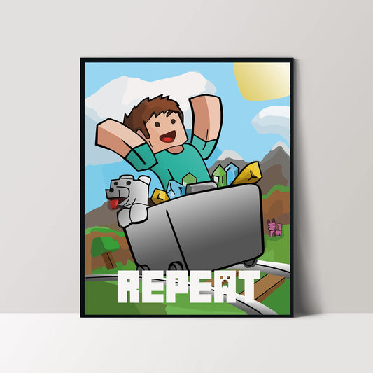 Video Gaming Decor for Boys Room Poster Print Set of 6, Unframed 8x10 Inches, Video Game Room Decor, Aesthetic Cool Poster for Teen Boys Guys Men Room Dorm Bedroom Wall Decor By GROUP DMR (MC2)