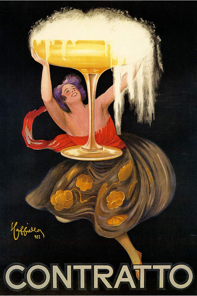 American Gift Services - Contratto Artist Leonetto Cappiello Vintage Advertisement Fine Art Poster Print - 11x17
