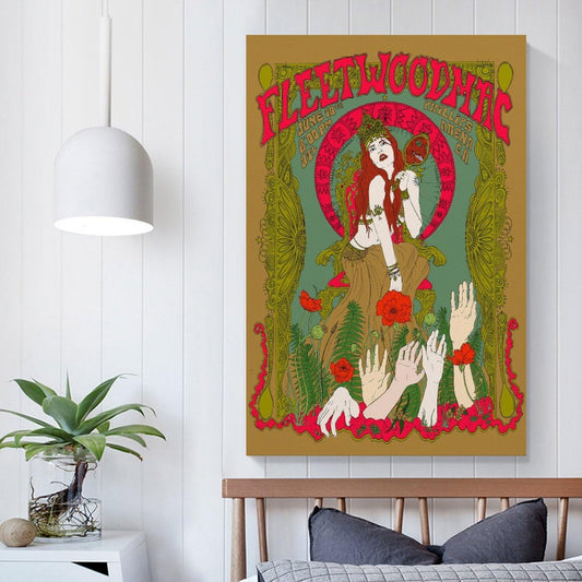 nirol Fleetwood Mac Poster Band Posters Canvas Art Poster And Wall Art Picture Print Modern Family Bedroom Decor Posters 12x18inch(30x45cm)