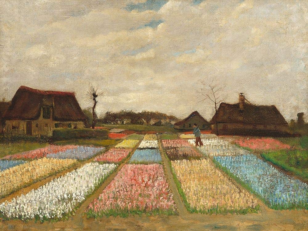 Posterazzi Collection Flower Beds in Holland Poster Print by Van Gogh Vincent (14 x 11)