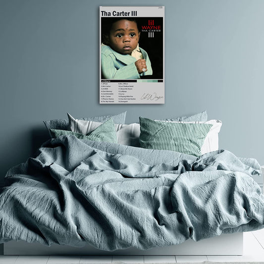 Music Poster Tha Carter III Album Cover Art Wall Canvas Pictures for Modern Room Decor Prints Unframed 12" x 18"
