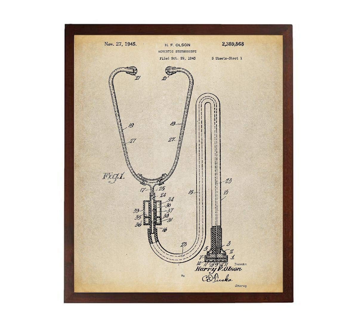 Turnip Designs Stethoscope Poster Art Print Doctors Office Decor Nurse Prints Medical Poster Art Print Medical Art TNP24