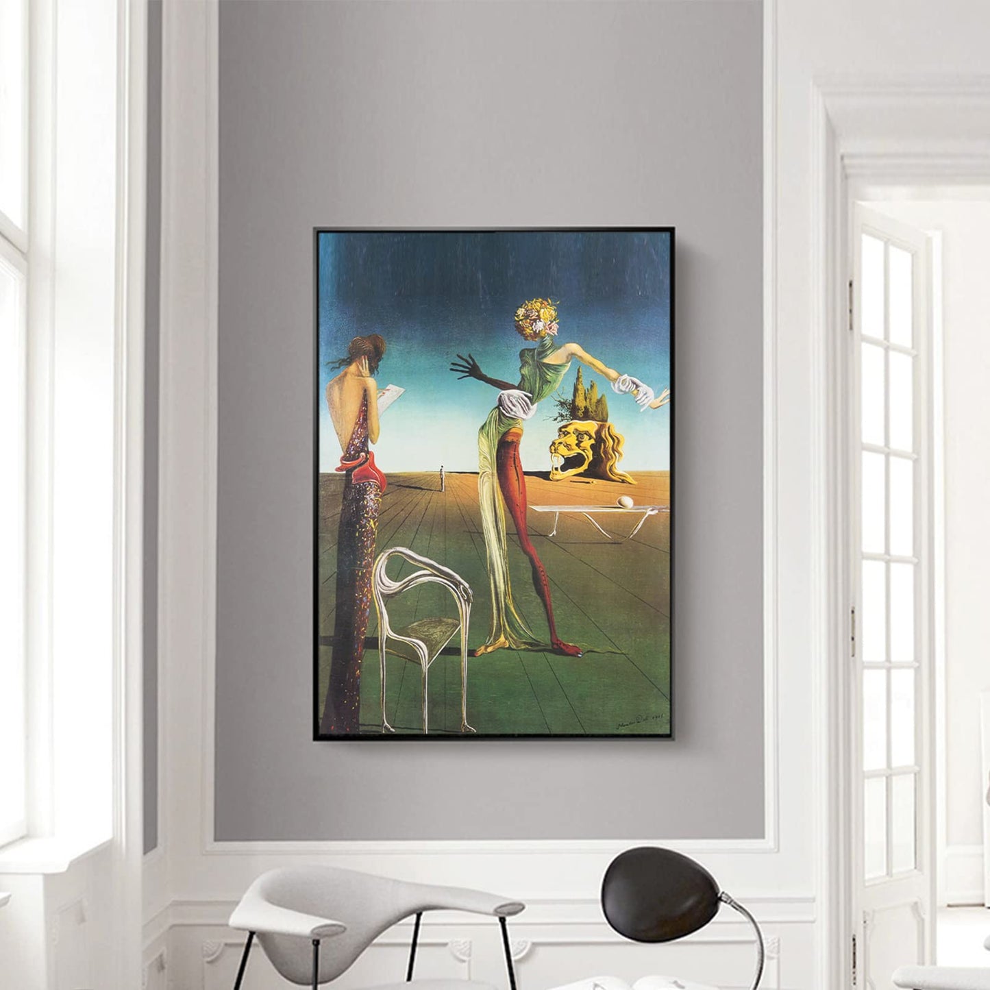 Salvador Dali Wall Art Prints - Woman With a Head of Roses Poster - Surrealism Famous Oil Painting Reproduction Abstract Canvas Pictures for Living Room Bedroom Modern Home Decor - Great Gift(Woman