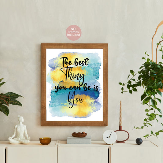 MTL HOE Abstract Colorful Wall Decor, Positive Sayings Inspirational Wall Art Print, Motivational Quotes Wall Decor, Gifts For Girls, Posters Rainbow Wall Decor For Teen Girls' Bedroom Playroom